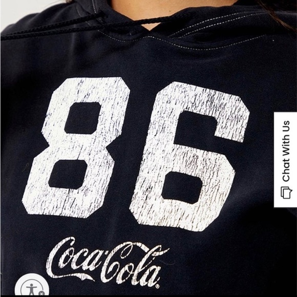 PacSun Coca-Cola Crop Hoodie NWT - Picture 3 of 5